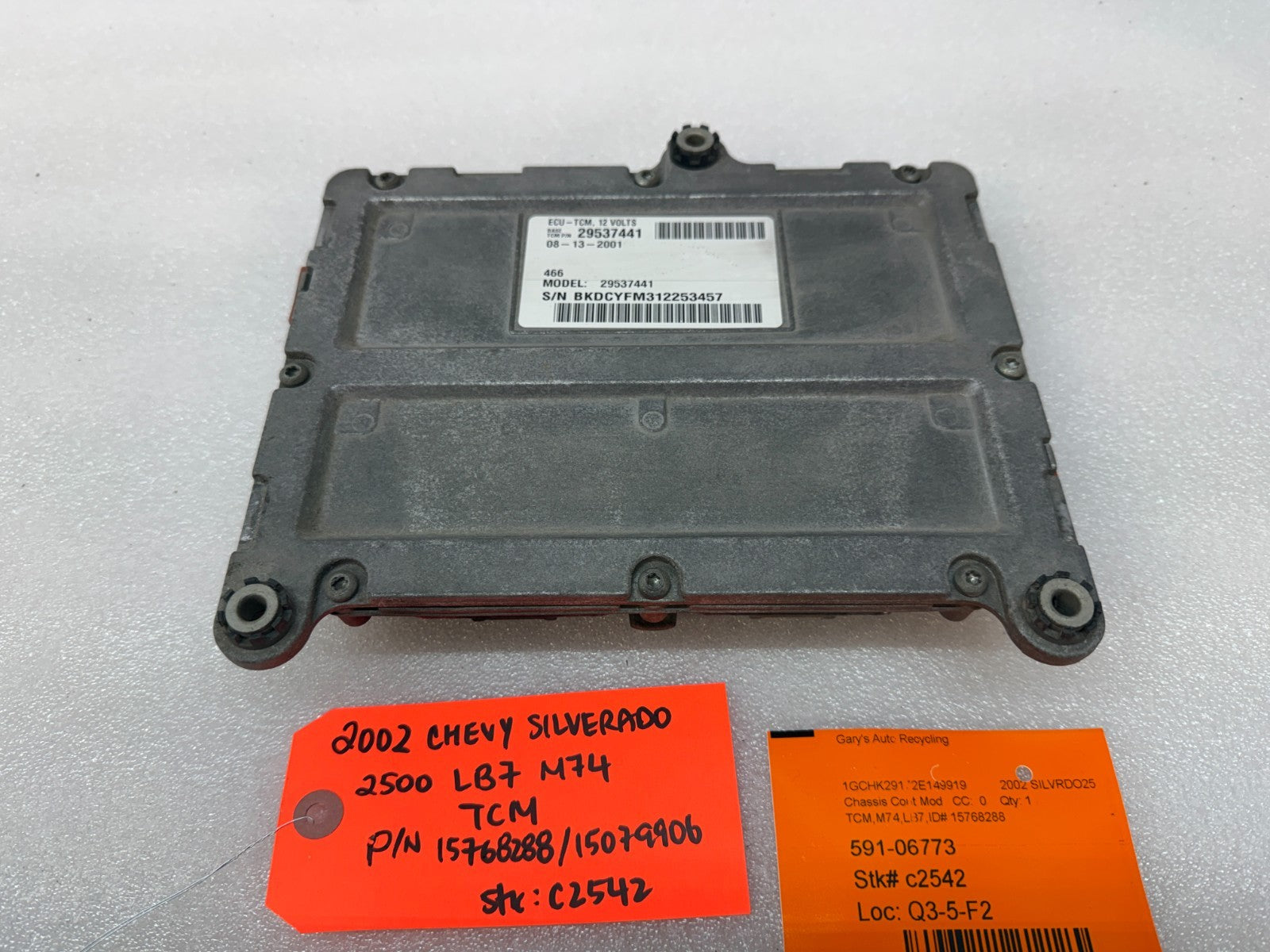 02 Chevrolet GMC SILVERADO 6.6 TCM TCU TRANSMISSION COMPUTER ALLISON 15768288