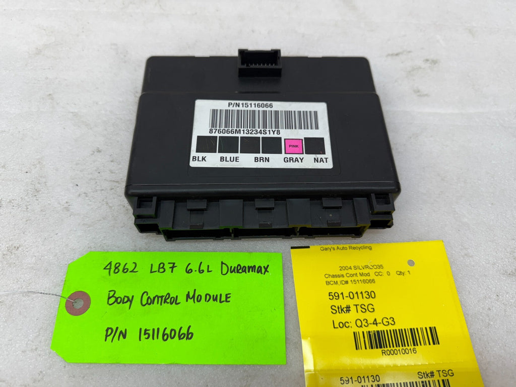 01-05 Chevrolet GMC 2500HD 3500HD 6.6 DURAMAX BODY CONTROL MODULE BCM 15116066