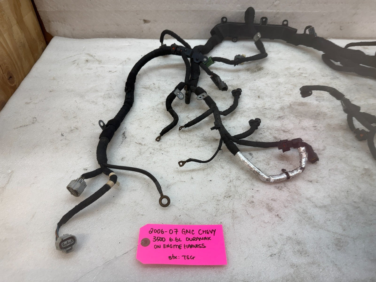 06 07 GMC CHEVROLET 2500HD DURAMAX 6.6 LBZ ENGINE MOTOR WIRING HARNESS LOOM