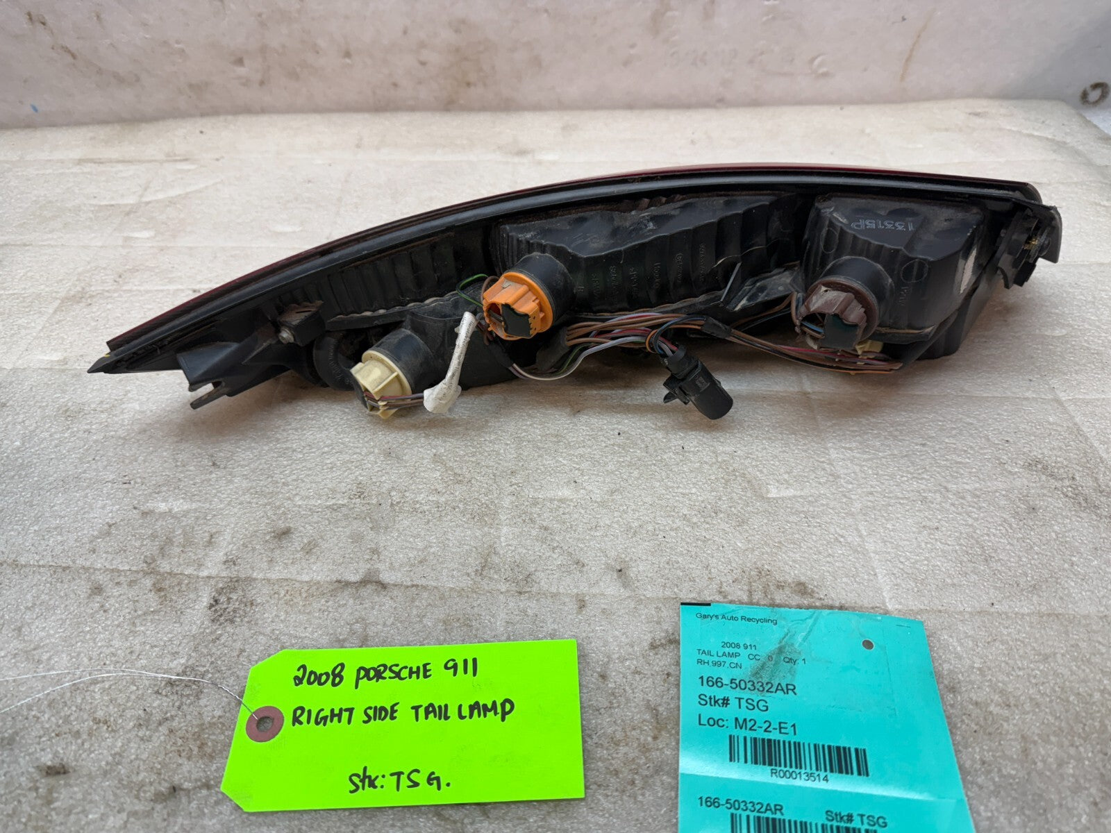 05 06 07 08 Porsche 997 997.1 OEM RIGHT REAR TAILLIGHT TAIL LIGHT