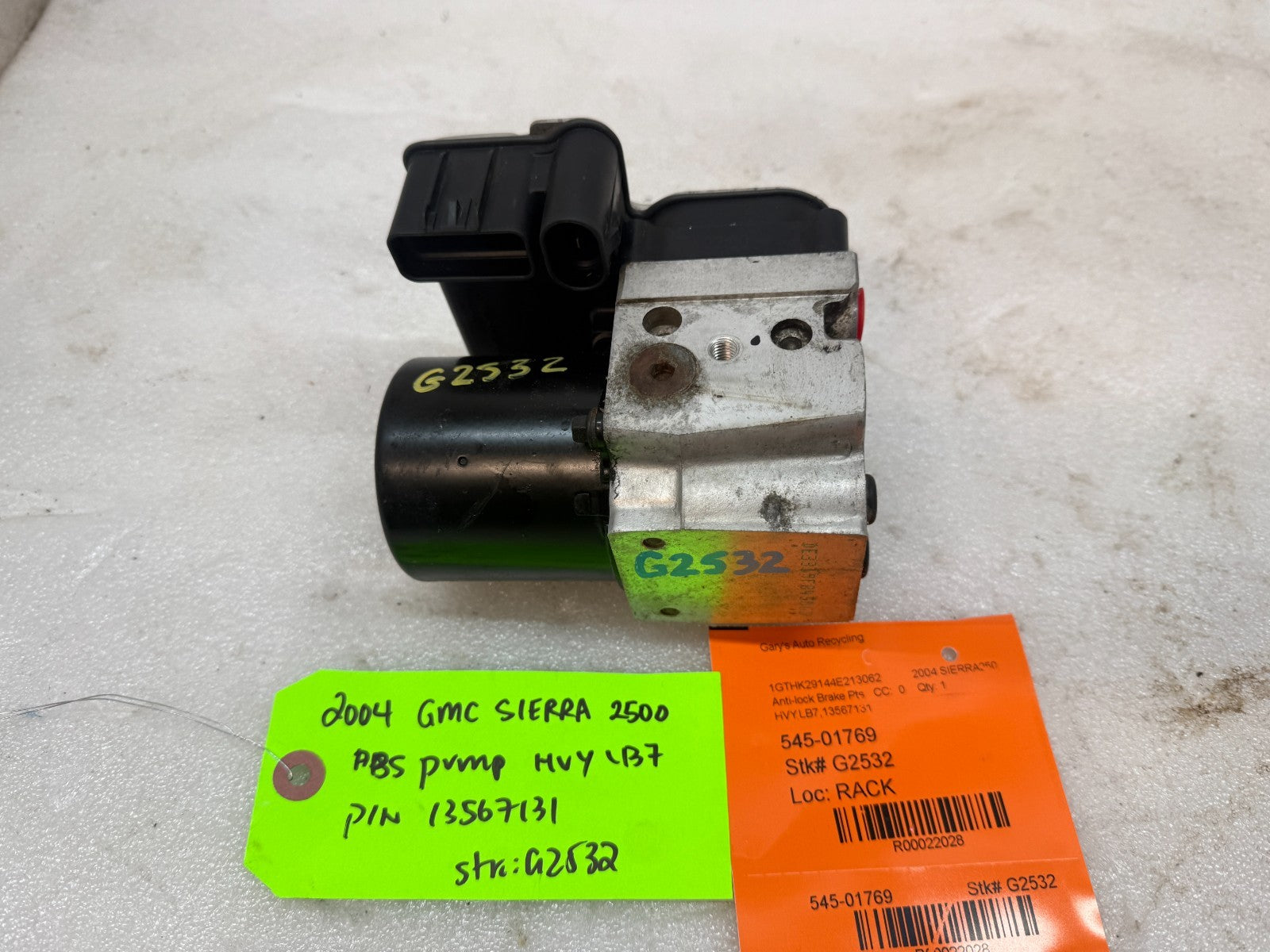 03-07 Chevrolet GMC SILVERADO 2500 6.6 ABS ANTI LOCK BRAKE PUMP MODULE 13567131