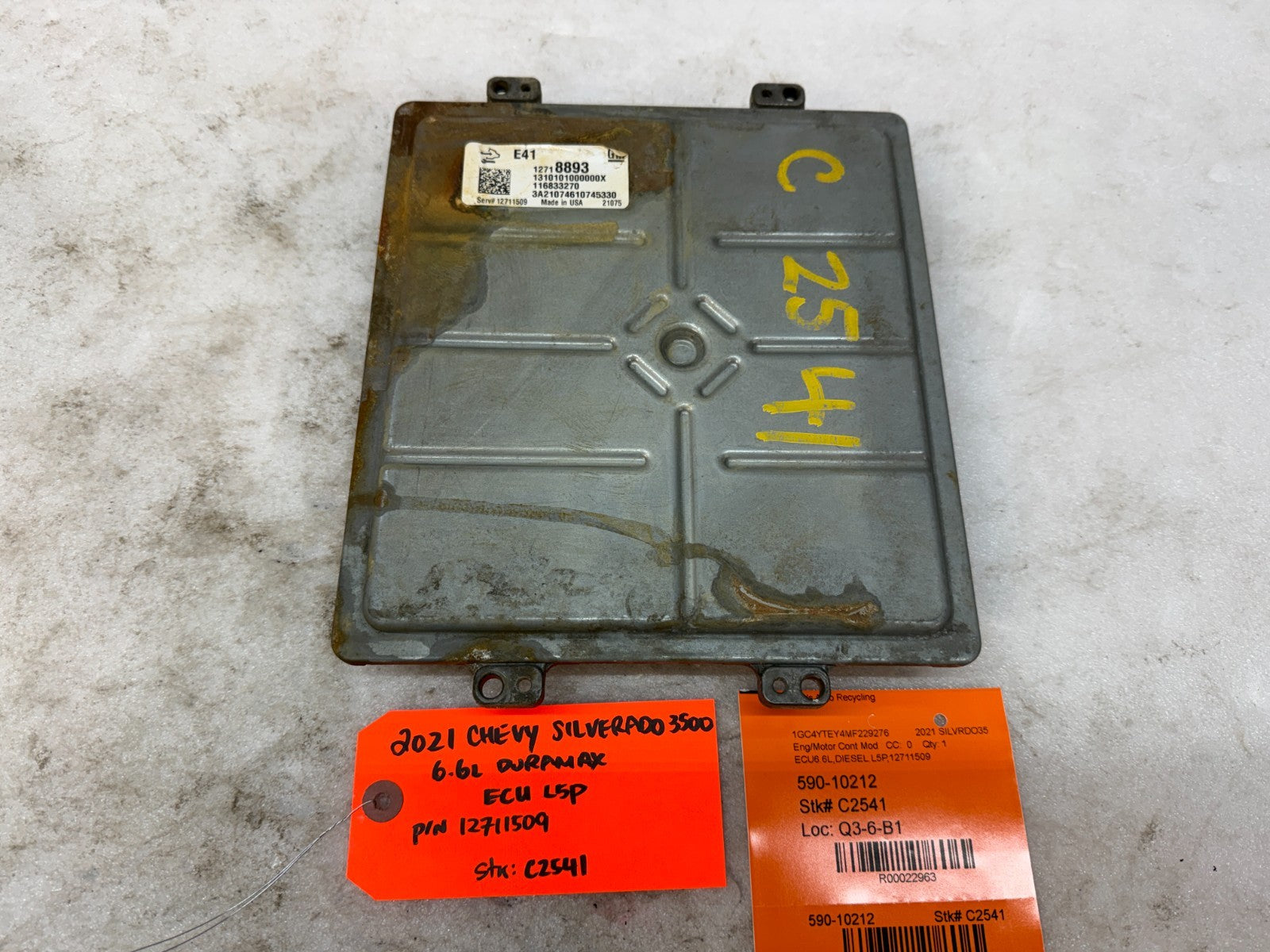 17-21 CHEVROLET GMC 3500 6.6 L5P DURAMAX DIESEL ENGINE COMPUTER ECM ECU 12711509
