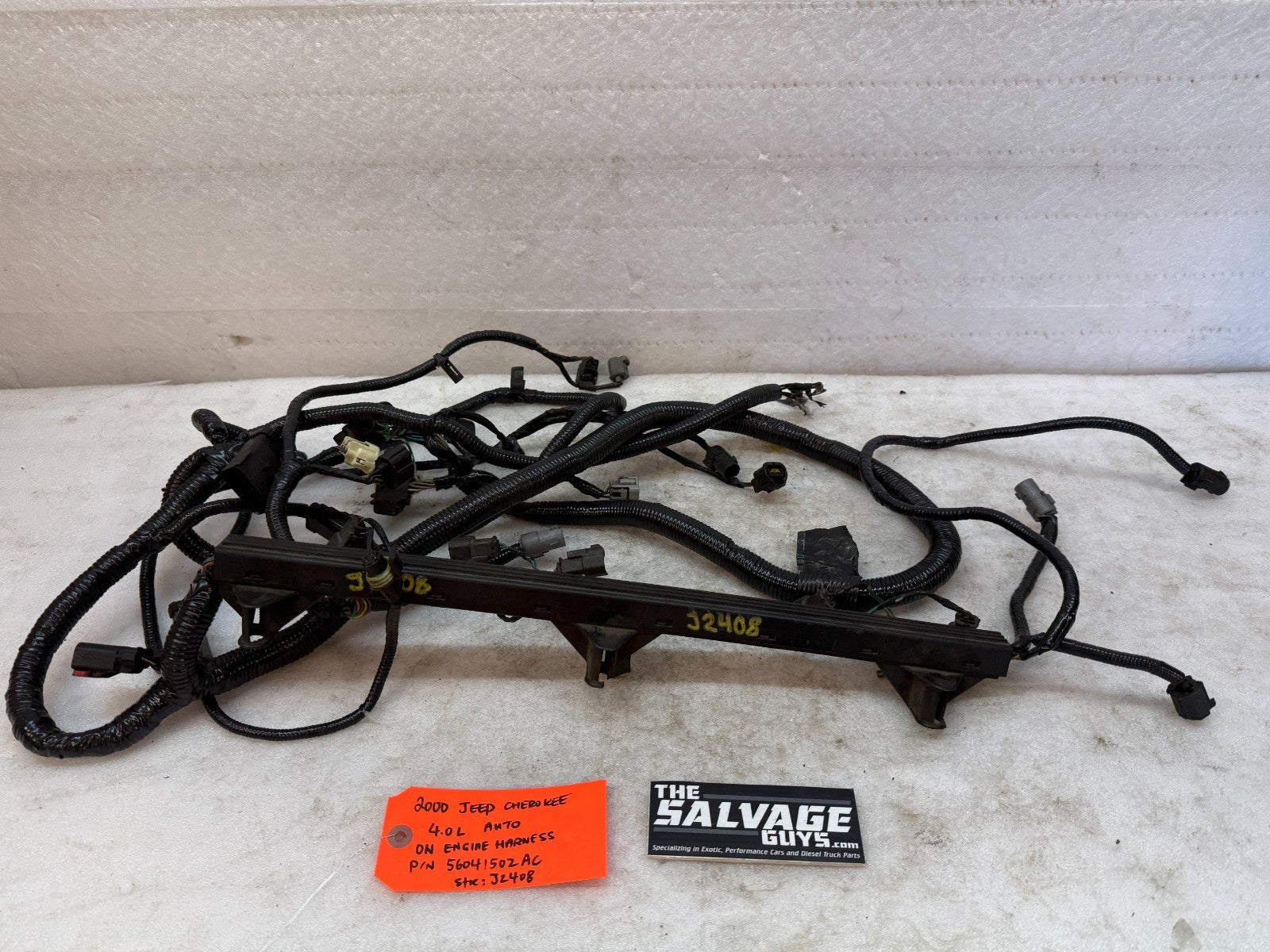 00 JEEP CHEROKEE XJ 4.0 AUTO ENGINE INJECTOR WIRING HARNESS LOOM P56041502AC