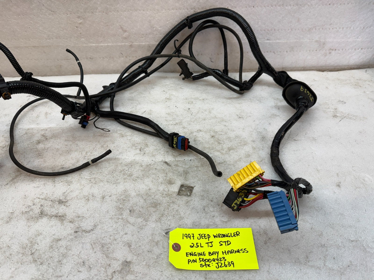 1997 JEEP WRANGLER TJ 2.5 MANUAL TRANS ENGINE FUSE BOX HARNESS LOOM 56009423