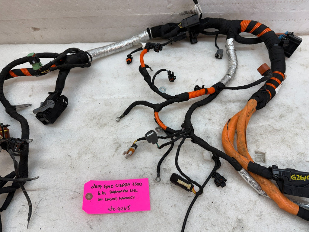 14 GMC SIERRA CHEVROLET SILVERADO 3500HD DURAMAX 6.6 LML ENGINE WIRING HARNESS