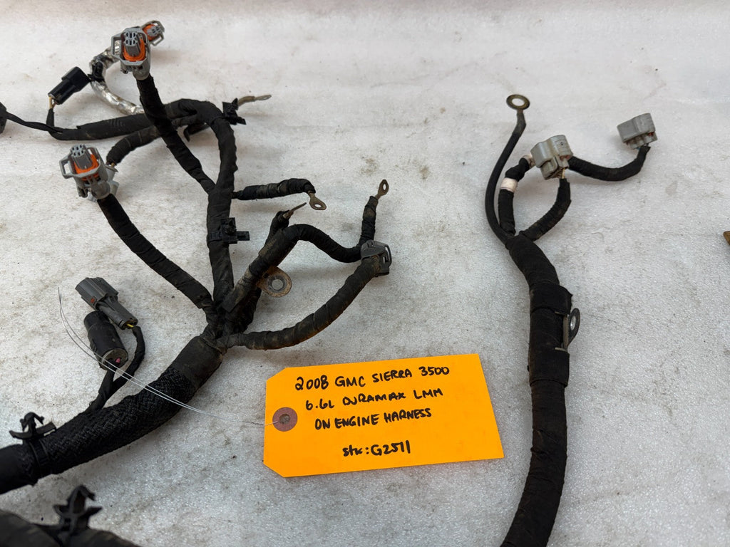 07-10 GMC CHEVROLET 2500HD DURAMAX 6.6 LMM ENGINE MOTOR WIRING HARNESS LOOM