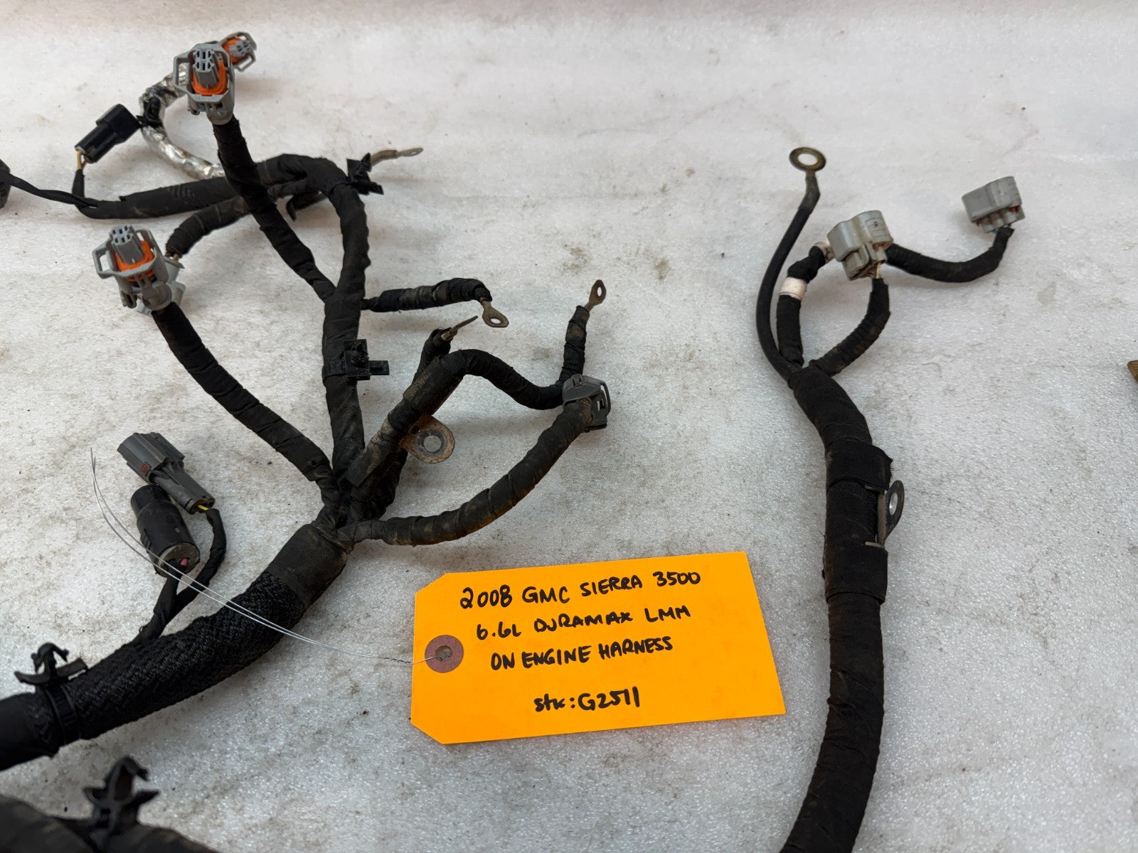 07-10 GMC CHEVROLET 2500HD DURAMAX 6.6 LMM ENGINE MOTOR WIRING HARNESS LOOM