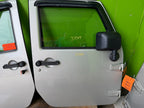07-18 JEEP WRANGLER JK OEM FULL HARD DOORS SILVER WITH DOOR PANELS MIRRORS KEY