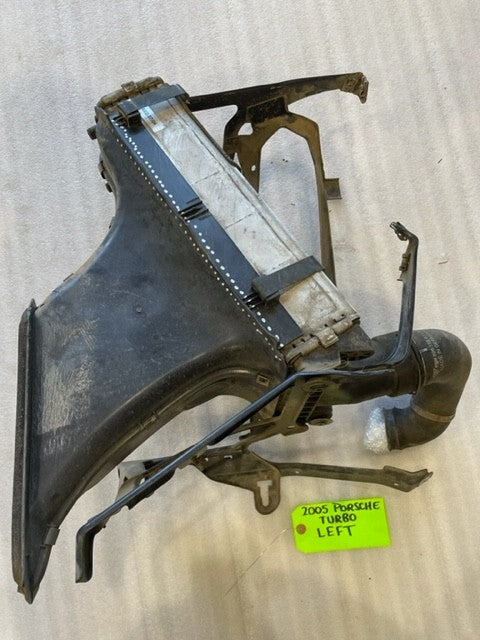 05 PORSCHE 996TT TURBO LEFT REAR INTERCOOLER DUCT HOSES BRACKET 01-05 30K!!