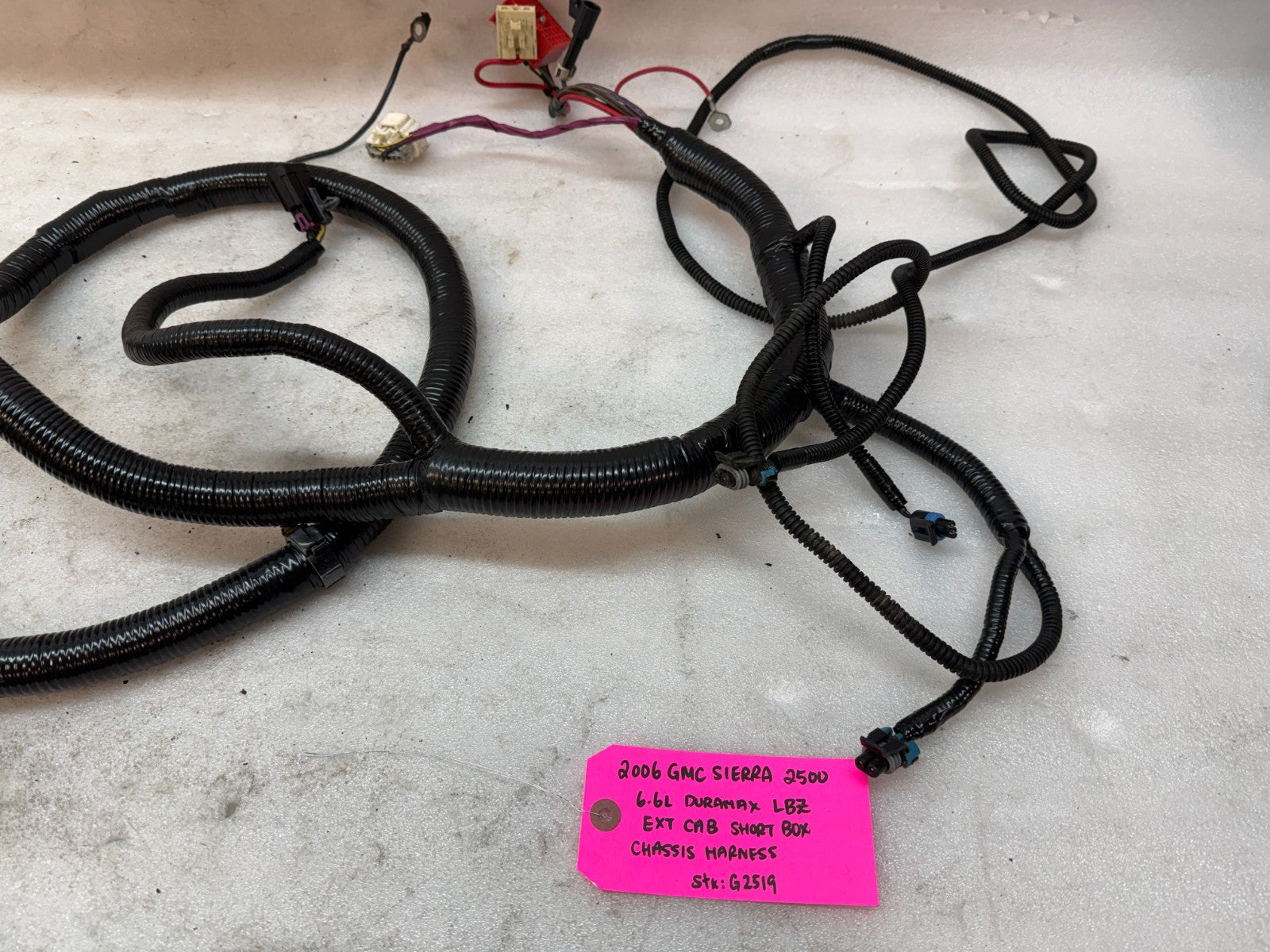 06 07 Chevrolet GMC 2500HD 3500 4wd EXT CAB SHORT BOX CHASSIS WIRING HARNESS
