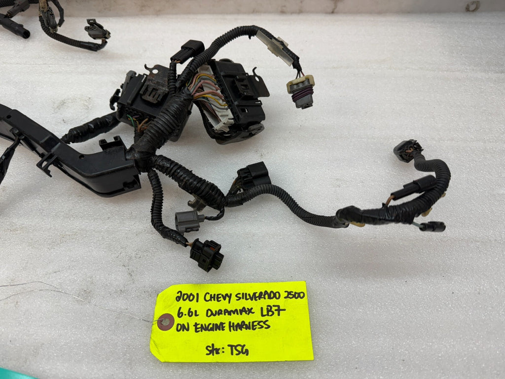 01 02 Chevrolet GMC DURAMAX LB7 6.6 ON ENGINE WIRING HARNESS LOOM