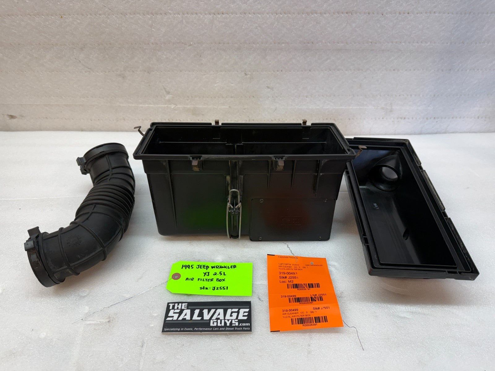 91-95 JEEP WRANGLER YJ 2.5 4CYL COMPLETE OEM AIRBOX AIR CLEANER INTAKE