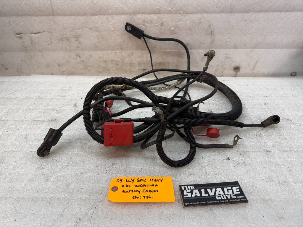 04 05 GMC CHEVROLET SILVERADO 2500HD 3500HD 6.6 LLY OEM BATTERY CABLES