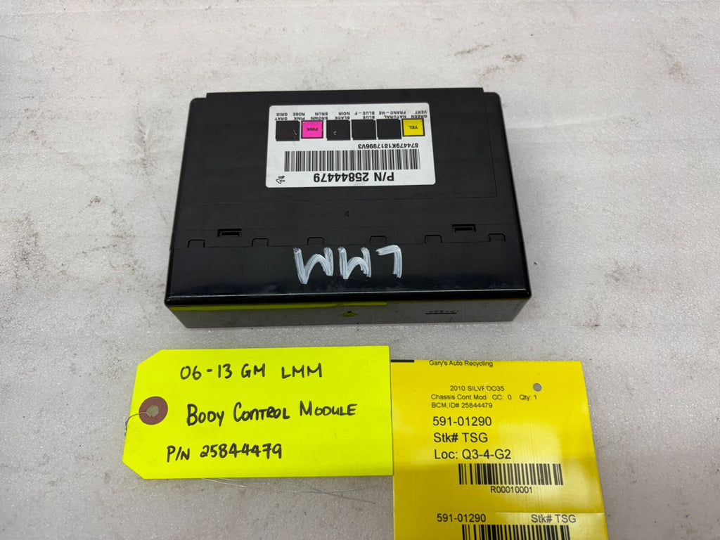 08 09 10 Chevrolet GMC DURAMAX LMM 6.6 BCM BODY CONTROL MODULE WIRING 25844479