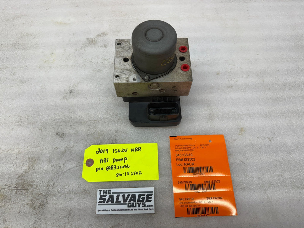 19 ISUZU NRR NPR NQR 5.2 ABS ANTI LOCK BRAKE PUMP MODULE 898321036 11-22