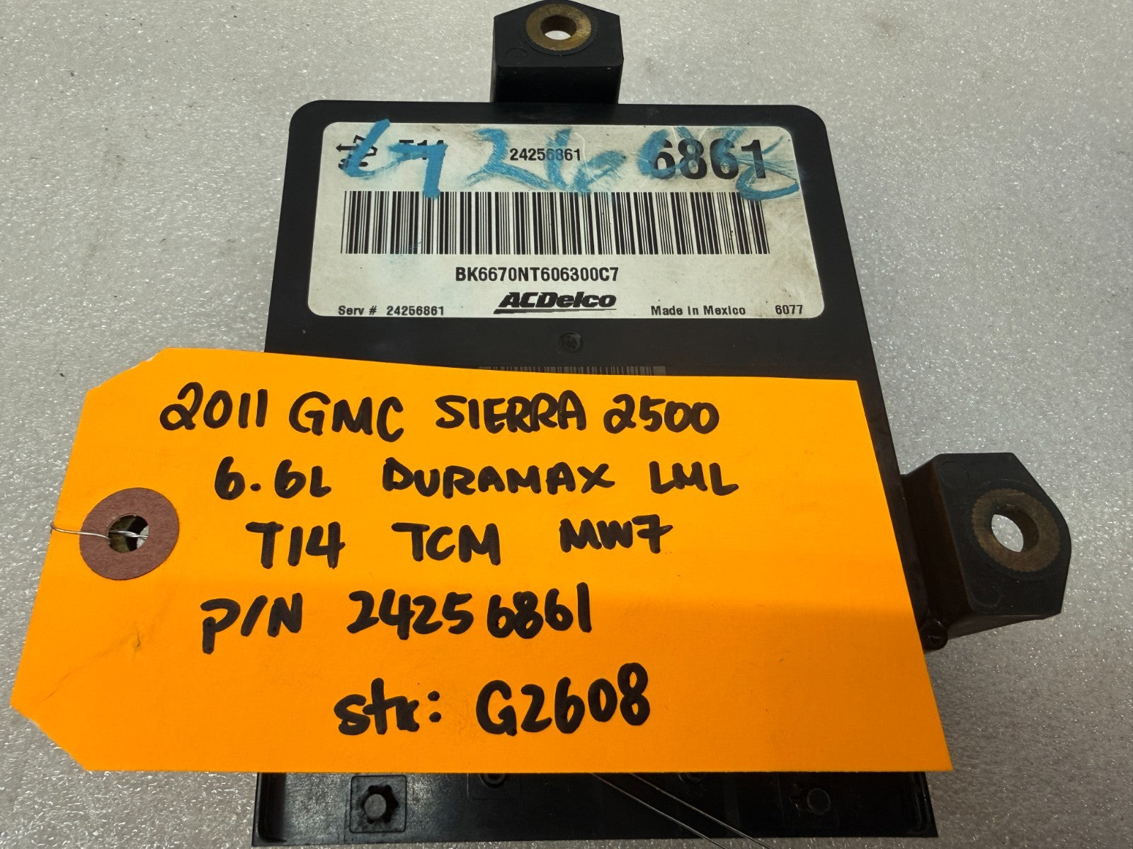 09-15 GMC SIERRA ALLISON T14A TRANSMISSION CONTROL MODULE TCM TCU 24256861