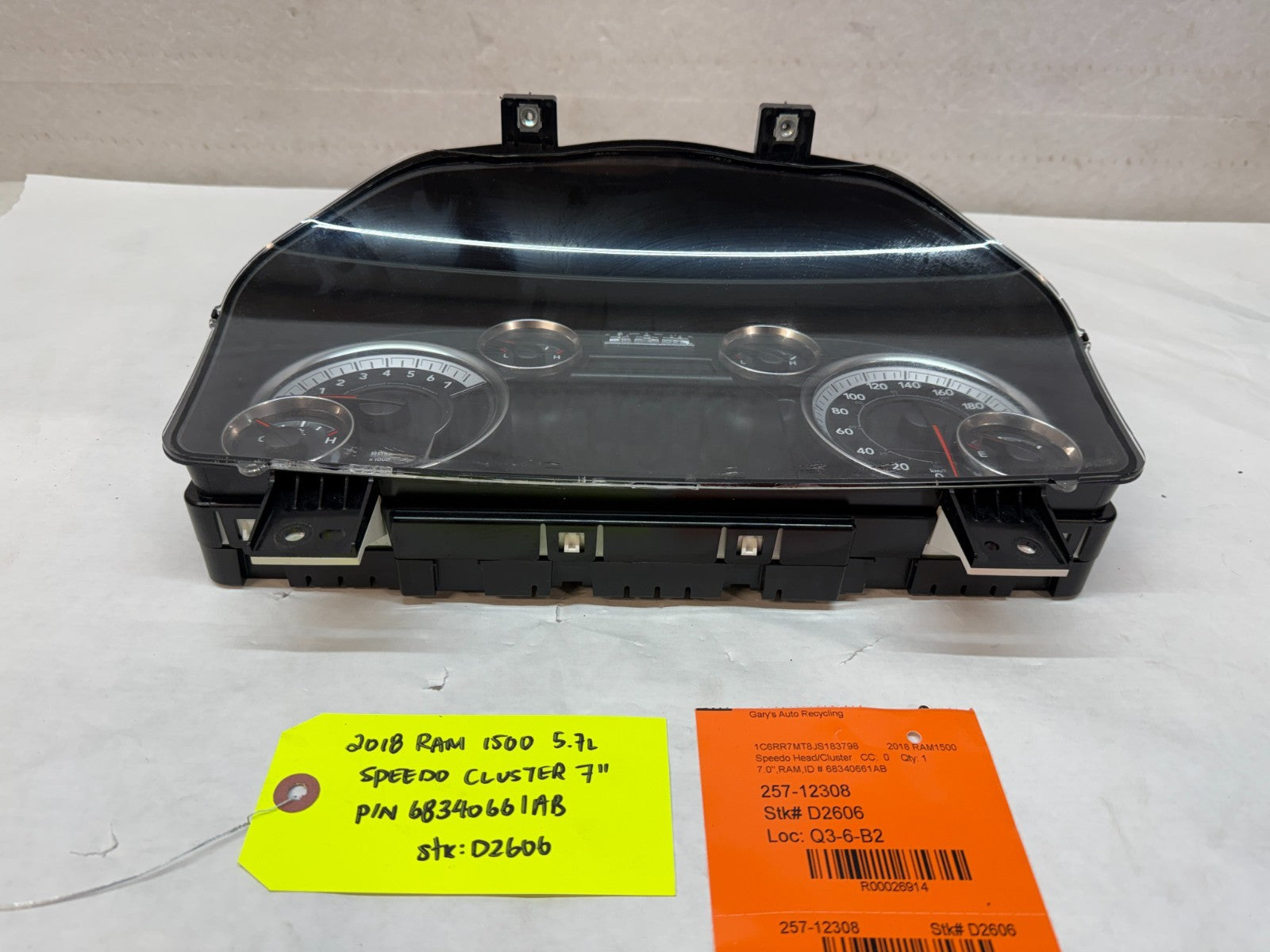 17 18 DODGE RAM SPORT 1500 5.7 METRIC SPEEDOMETER GAUGE CLUSTER 68340661AB 63k