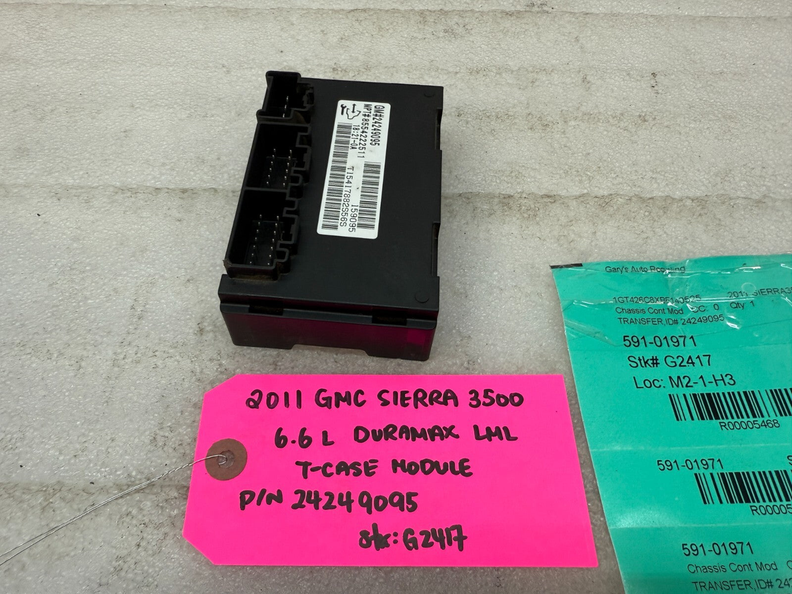 07-13 Chevrolet GMC SIERRA 2500HD 3500HD TRANSFERCASE CONTROL MODULE 24249095