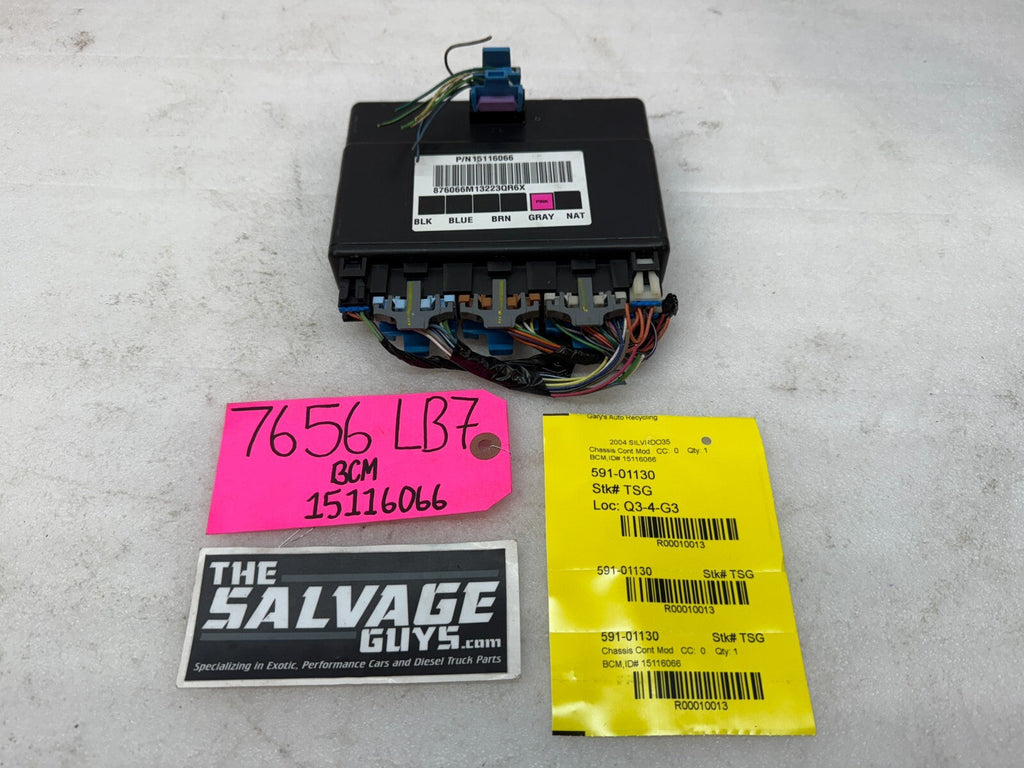 01-05 Chevrolet GMC 2500HD 3500HD 6.6 DURAMAX BODY CONTROL MODULE BCM 15116066