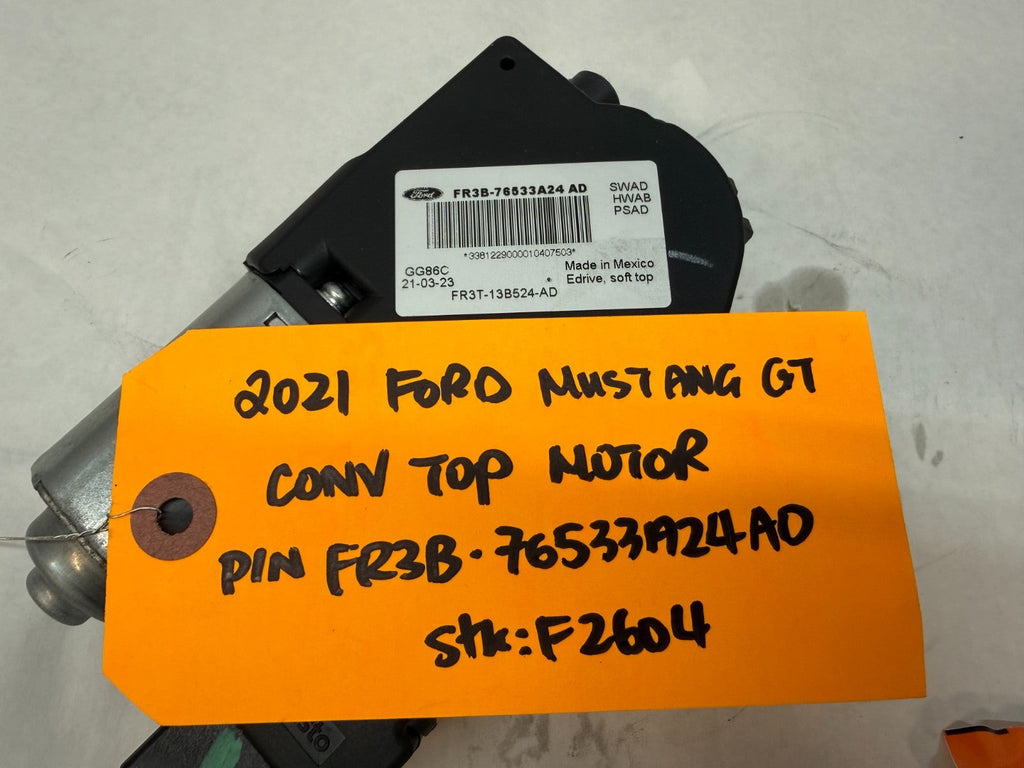 15-23 FORD MUSTANG 5.0 GT S550 LEFT RIGHT POWER ROOF TOP MOTOR FR3B-76533A24AD