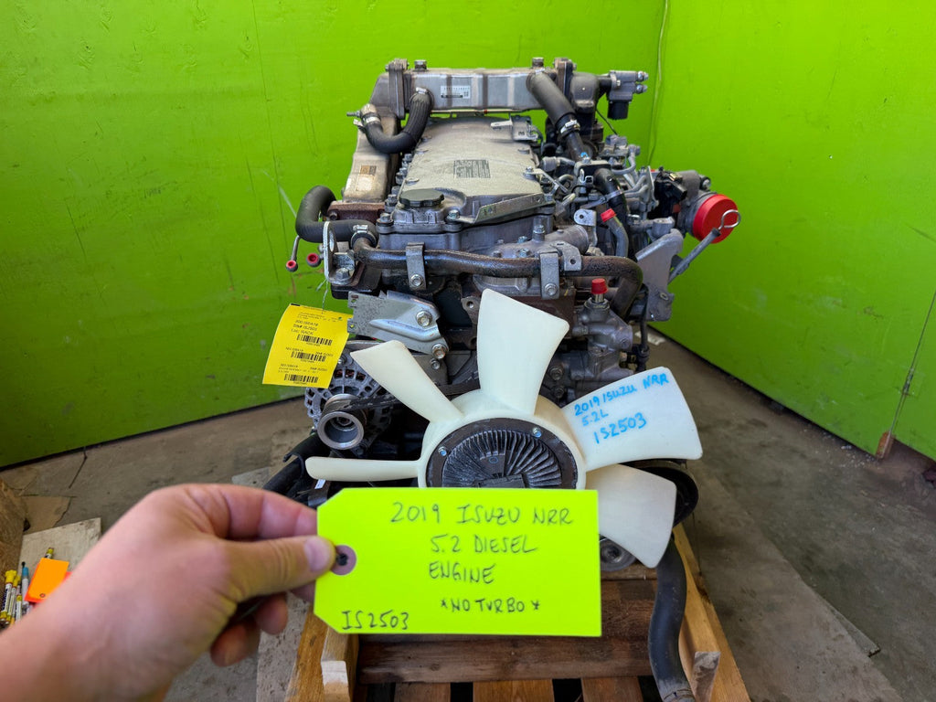 19 ISUZU NRR NPR NQR 5.2 COMPLETE ENGINE ASSEMBLY 4HK1TC 130k