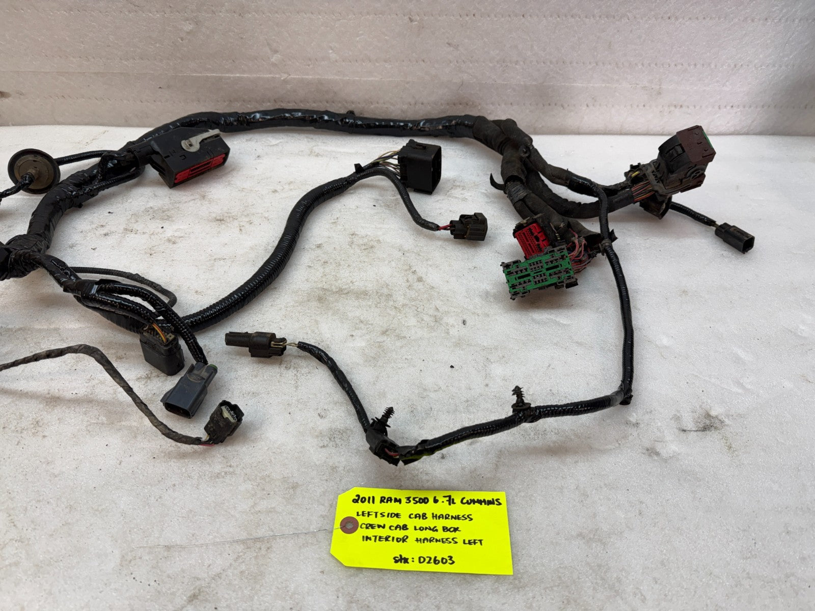 11 DODGE RAM 2500 3500 6.7 LEFT SIDE INTERIOR CREW LONG WIRING HARNESS 4x4 AUTO