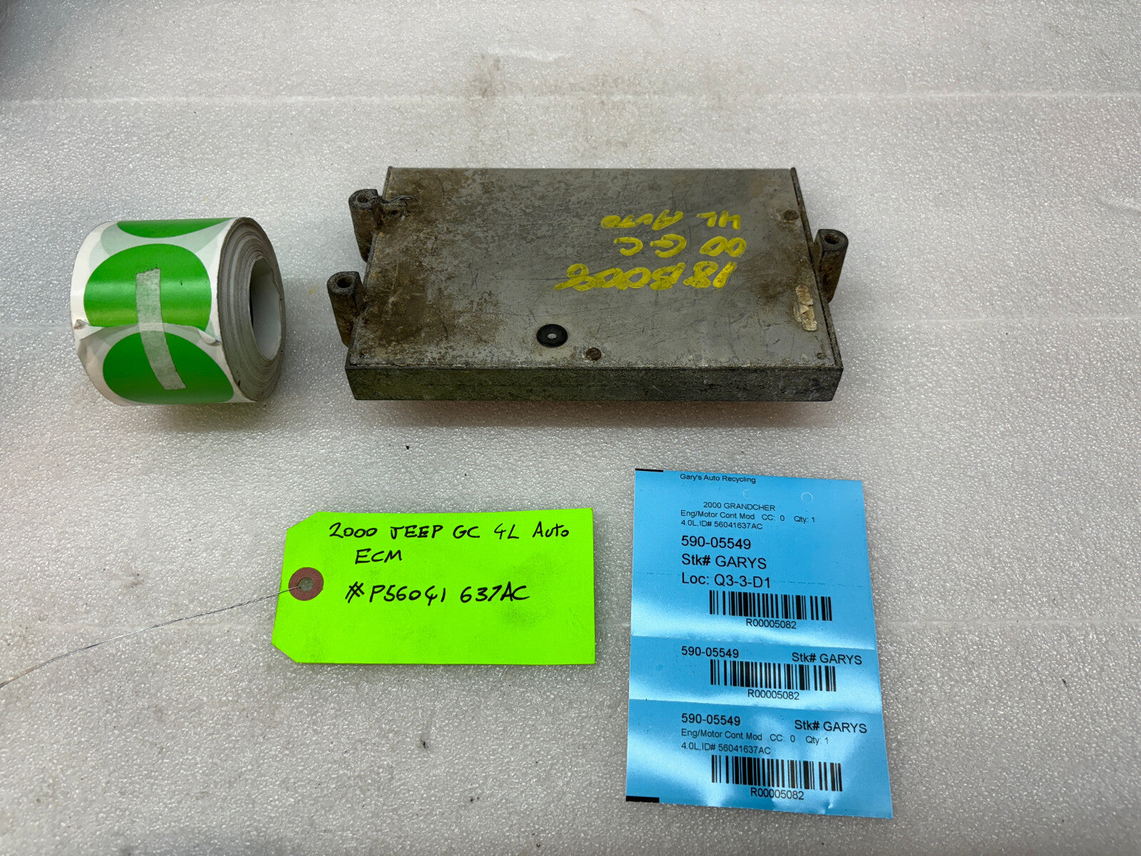 00 JEEP GRAND CHEROKEE 4.0 AUTOMATIC ENGINE COMPUTER ECM ECU P56041637AC
