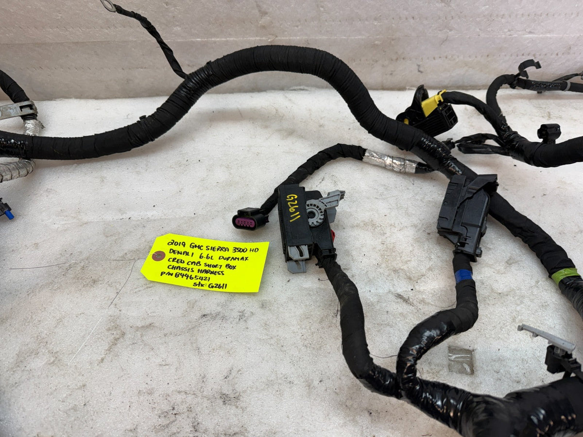18 19 Chevrolet GMC 2500HD 3500 4wd CREW CAB SHORT BOX CHASSIS WIRING HARNESS