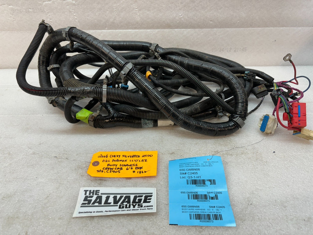 06 07 Chevrolet GMC 2500HD 3500 4wd CREW CAB SHORT BOX CHASSIS WIRING HARNESS