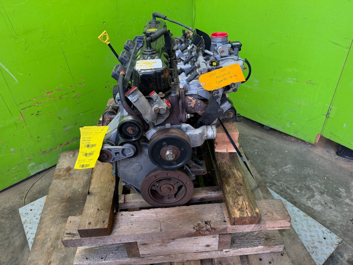 02 JEEP WRANGLER TJ 4.0 COMPLETE ENGINE MOTOR ASSEMBLY 97-02