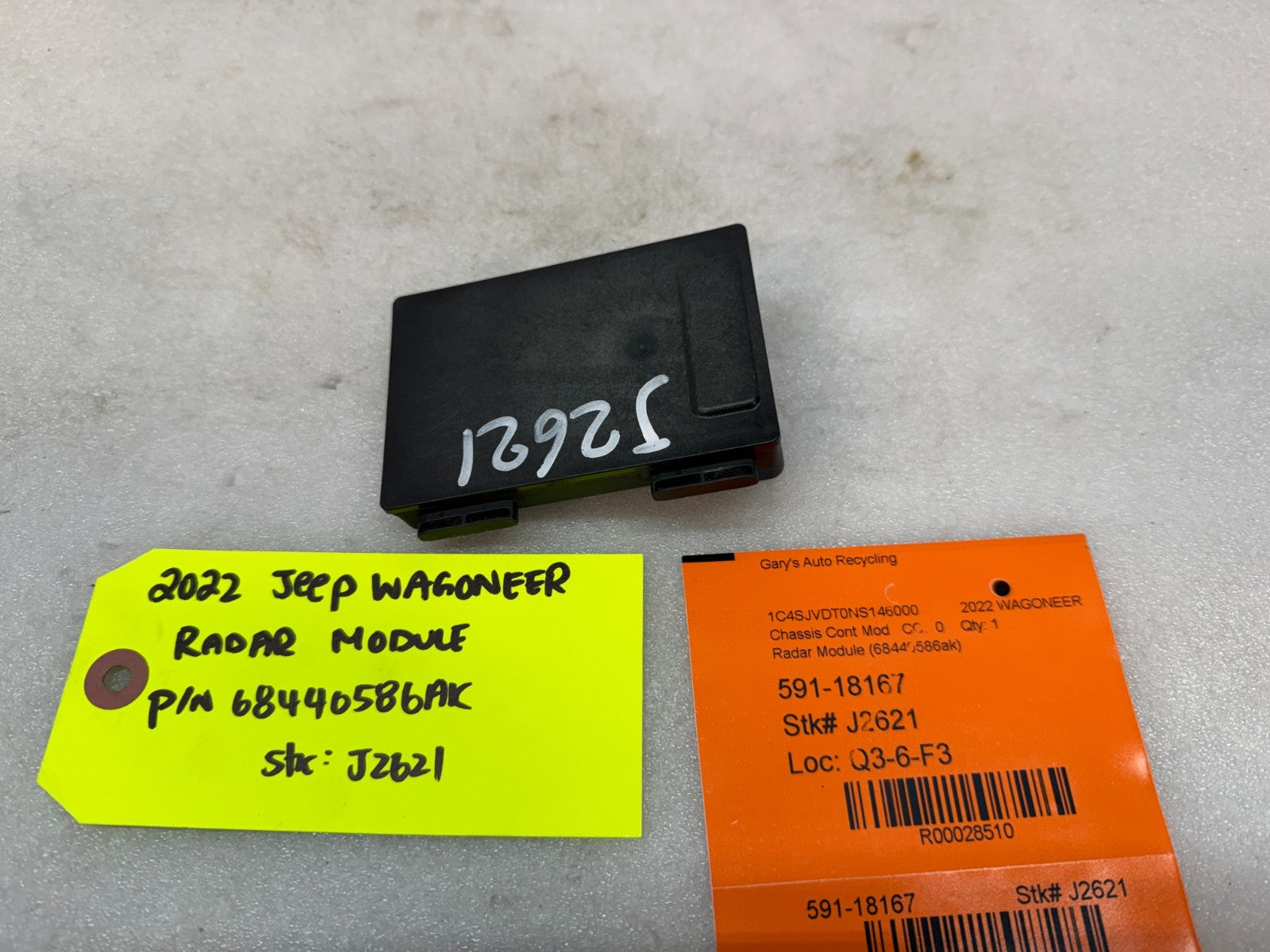 21-25 Jeep Wagoneer Grand Cherokee Front Radar Sensor Module 68440586AK 24K
