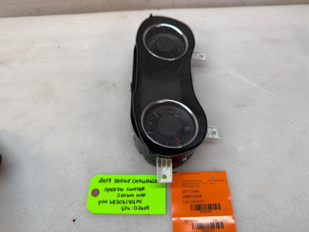 17 DODGE CHALLENGER R/T OEM METRIC SPEEDOMETER GAUGE CLUSTER 68306144AC 15-23