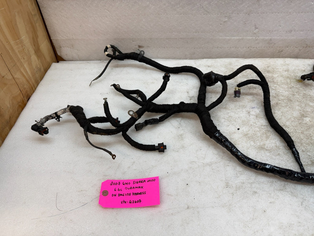 06 07 GMC CHEVROLET 2500HD DURAMAX 6.6 LBZ ENGINE MOTOR WIRING HARNESS LOOM