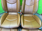 05-13 PORSCHE 997 911 LEFT RIGHT POWER HEATED 18 WAY SPORT SEATS NATURAL BROWN