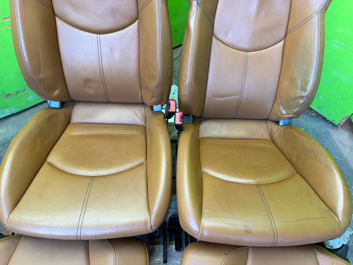 05-13 PORSCHE 997 911 LEFT RIGHT POWER HEATED 18 WAY SPORT SEATS NATURAL BROWN