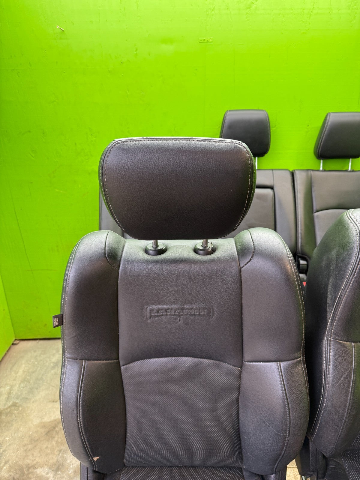 13-18 DODGE RAM 2500 3500 LARAMIE FRONT REAR HEATED VENTED BLACK LEATHER SEATS