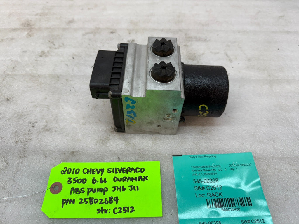 07-10 Chevrolet GMC 2500HD 3500 SIERRA DURAMAX ABS ANTI LOCK BRAKE PUMP 25802684