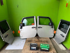 07-18 JEEP WRANGLER JK OEM FULL HARD DOORS SILVER WITH DOOR PANELS MIRRORS KEY