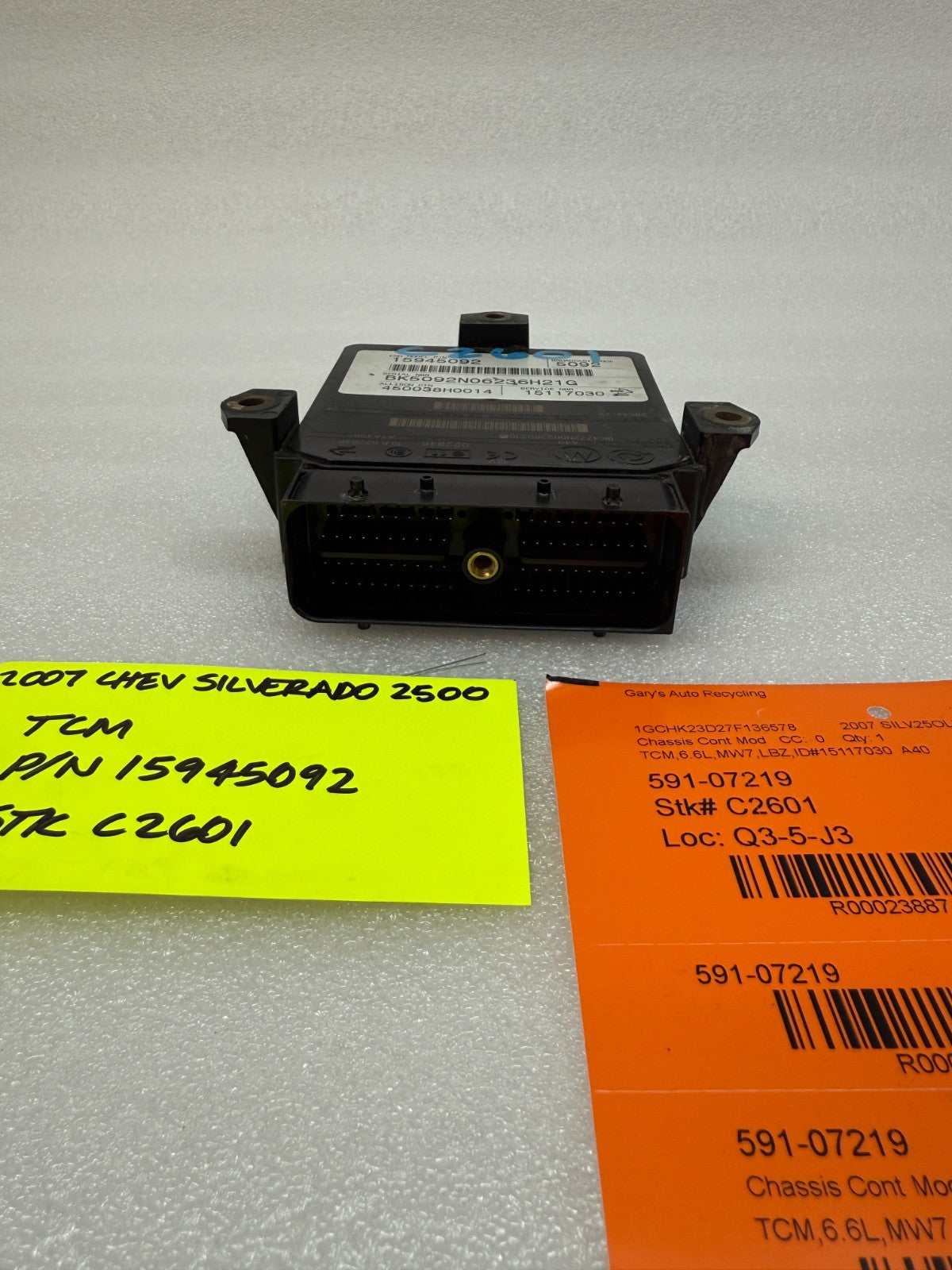 06 07 08 GMC SIERRA ALLISON A40 TRANSMISSION CONTROL MODULE TCM TCU A40 15945092