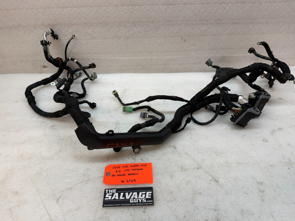 06 07 GMC CHEVROLET 2500HD DURAMAX 6.6 LBZ ENGINE MOTOR WIRING HARNESS LOOM