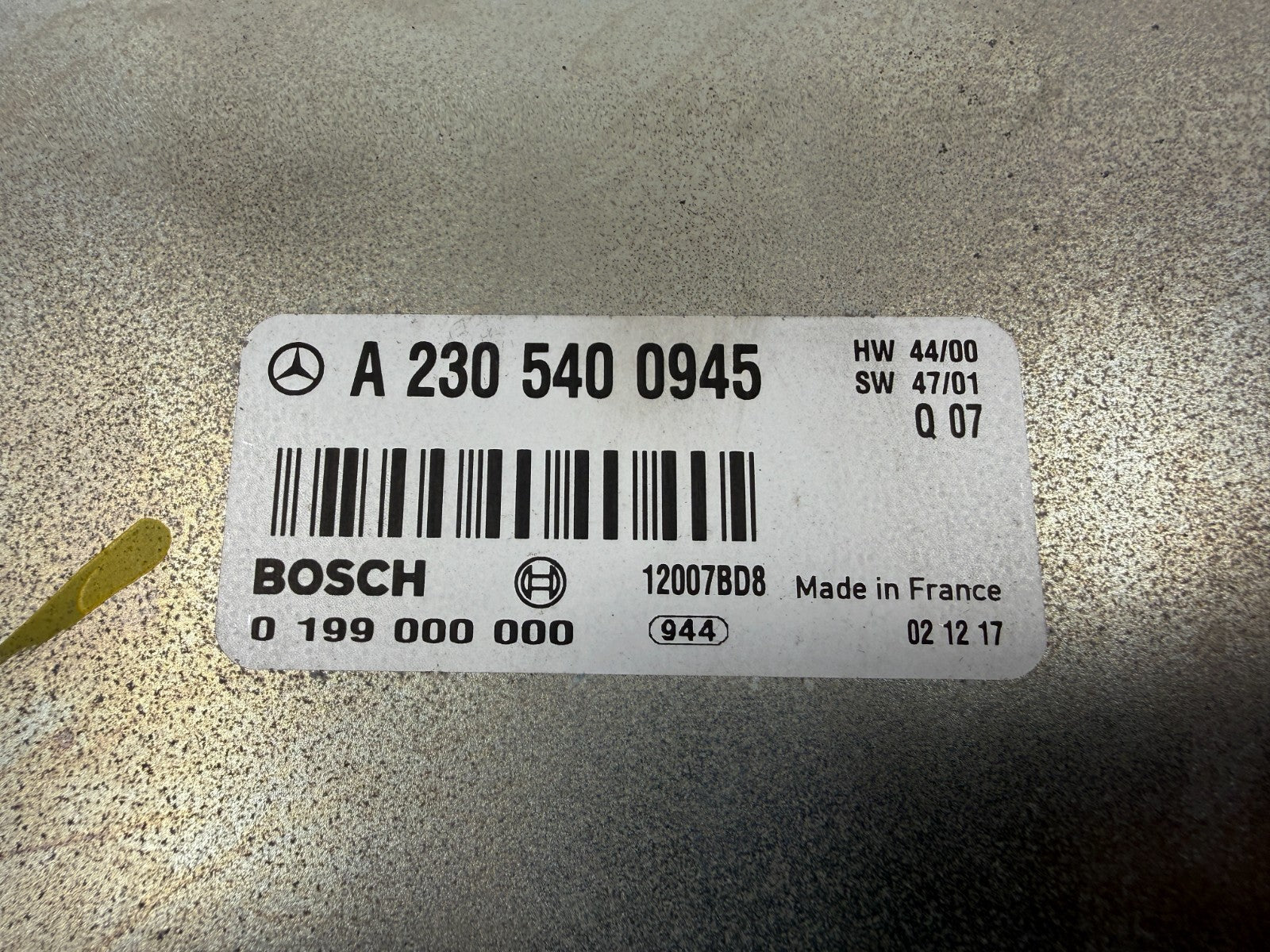 03-12 MERCEDES R230 SL500 SL55 AMG OEM BATTERY STABILIZATION MODULE 2305400945