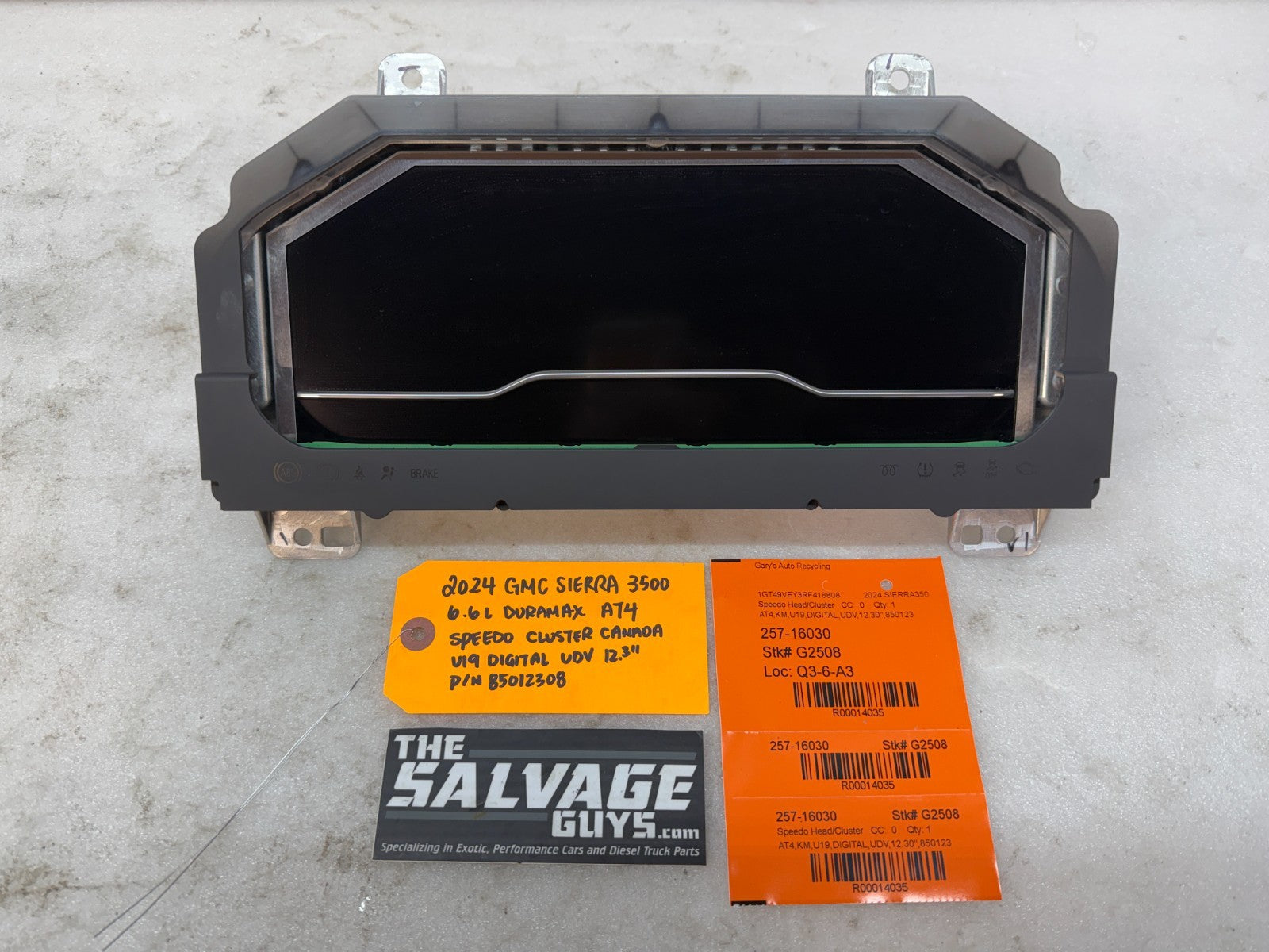 24 25 Chevrolet GMC SIERRA 3500 12.3" SPEEDO GAUGE CLUSTER TACH SCREEN 85012308