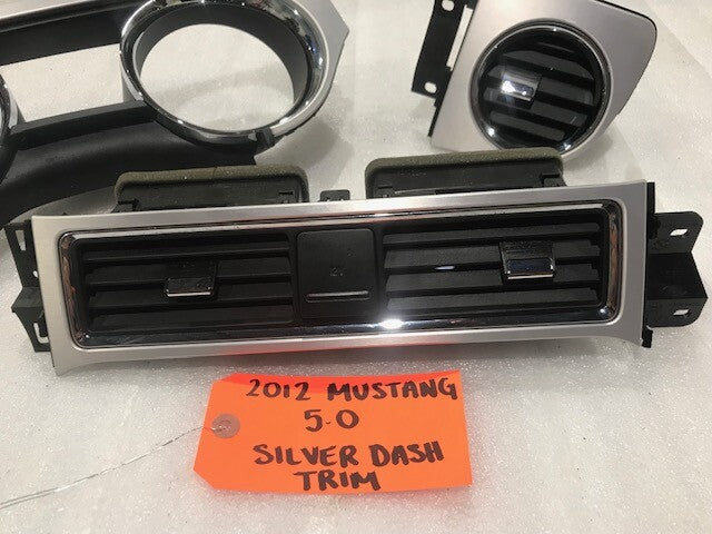 12 FORD MUSTANG 5.0 GT OEM SILVER ALUMINUM INTERIOR DASH TRIM 11 12 13 14