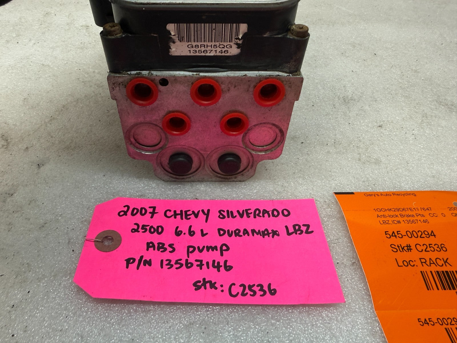 03-07 Chevrolet GMC SILVERADO 2500 6.6 ABS ANTI LOCK BRAKE PUMP MODULE 13567146