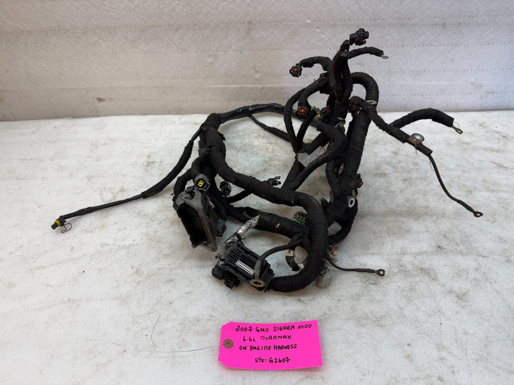 06 07 GMC CHEVROLET 2500HD DURAMAX 6.6 LBZ ENGINE MOTOR WIRING HARNESS LOOM
