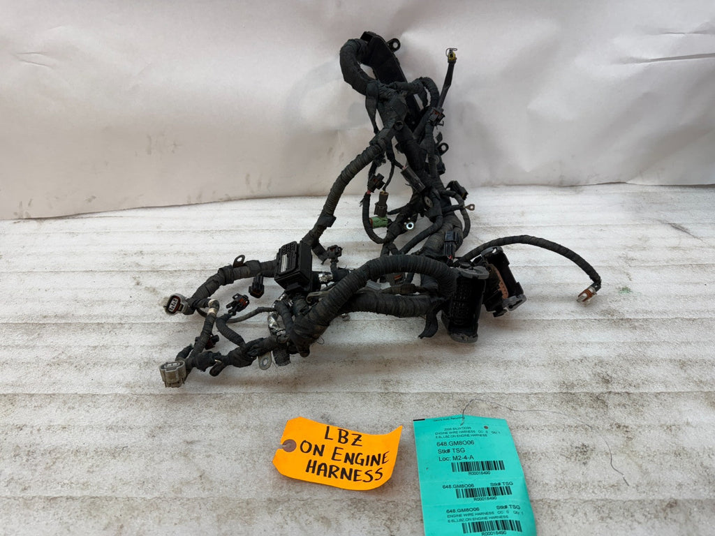 06 07 GMC CHEVROLET 2500HD DURAMAX 6.6 LBZ ENGINE MOTOR WIRING HARNESS LOOM