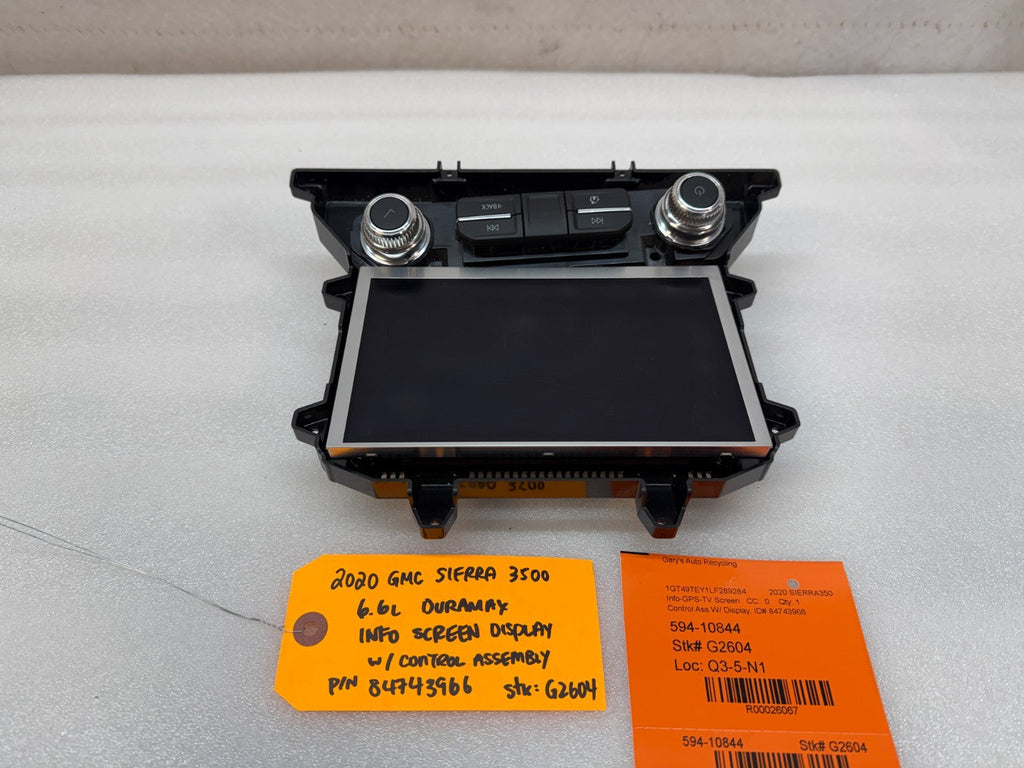 20 GMC SIERRA 2500 3500 NAVIGATION RADIO STEREO SCREEN 84743966 19-23
