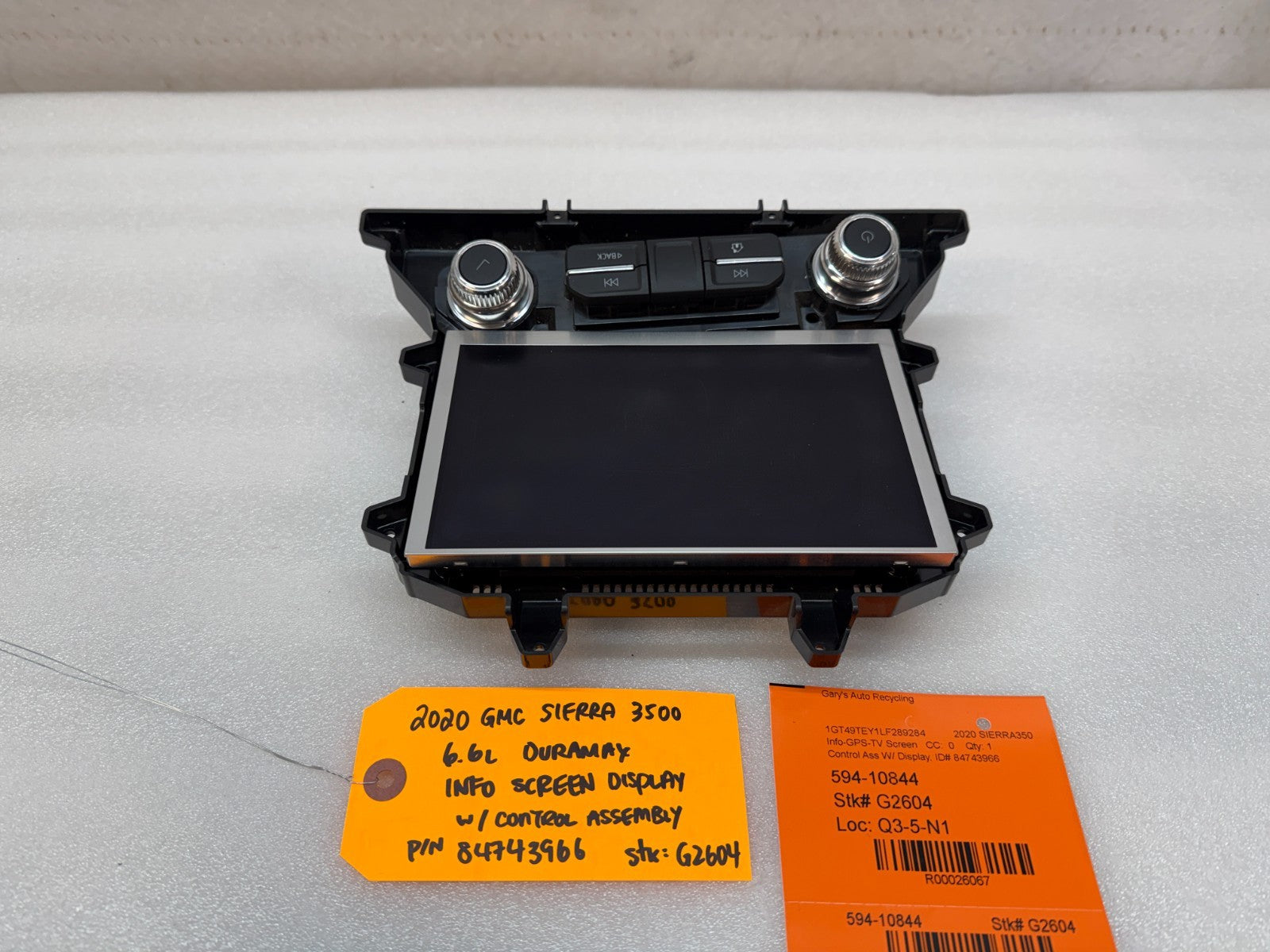 20 GMC SIERRA 2500 3500 NAVIGATION RADIO STEREO SCREEN 84743966 19-23