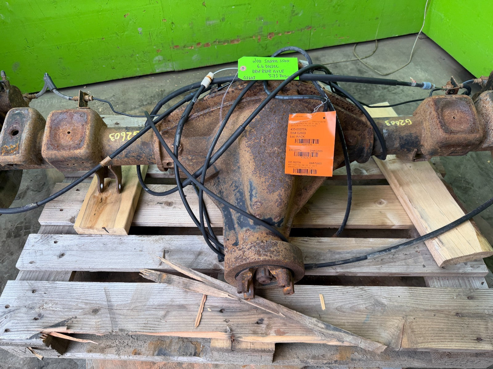 11-14 GMC SIERRA SILVERADO 3500HD DRW REAR DIFFERENTIAL AXLE GT4 G80 3.73