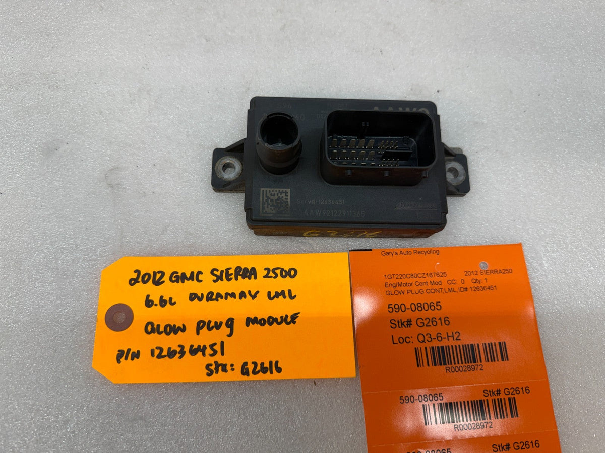 10-12 GMC SIERRA 3500 6.6L DURAMAX LGH LML GLOW PLUG CONTROL MODULE OEM 12636451